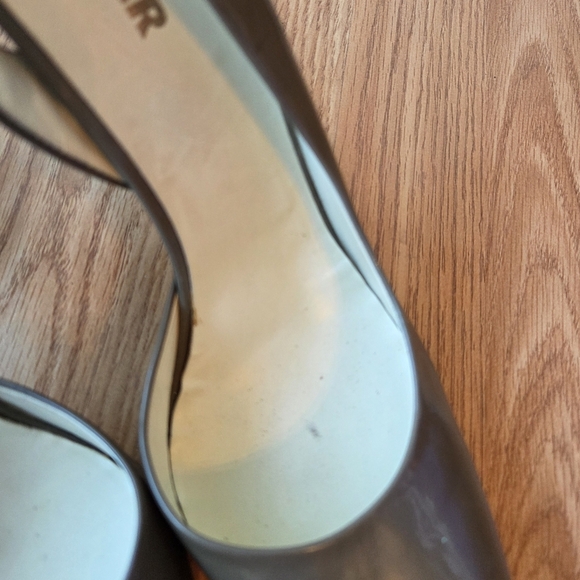 Jil Sander Patent Leather Slingback High Heels Pumps Olive Green Shoes EU 40.5 - Picture 12 of 14